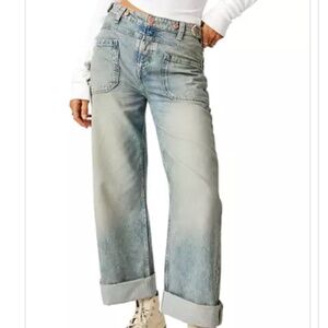 We the Free Palmer Cuffed Wide Leg Jeans - size 26